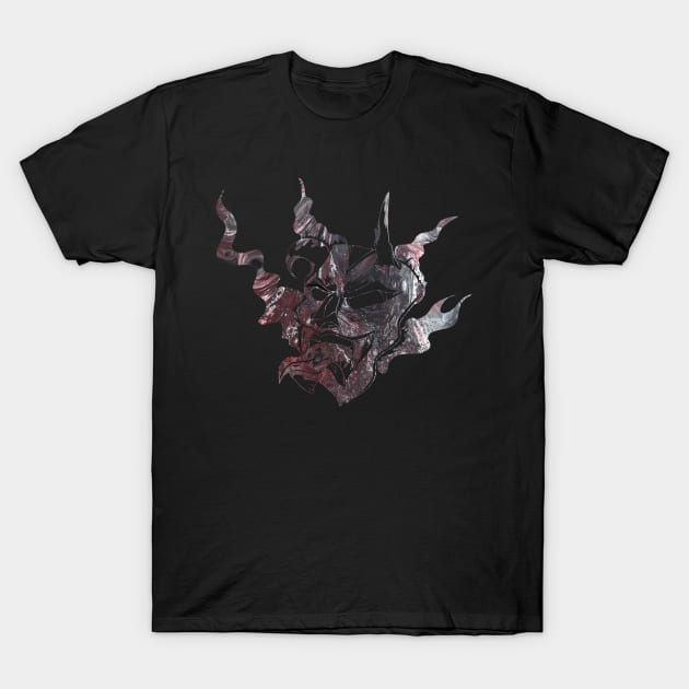 Lava Oni Mask T-Shirt by v_art9